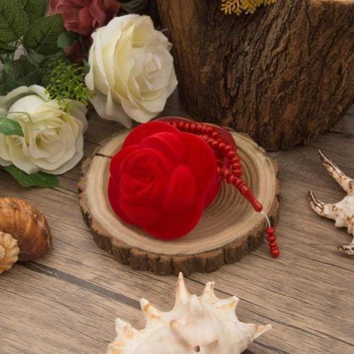 Atirgulli Iqro duxoba tasbeh (Pushti va qizil) arzon