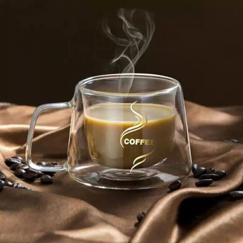 150 ml devorlari ikki karra qalin shaffof krujka arzon