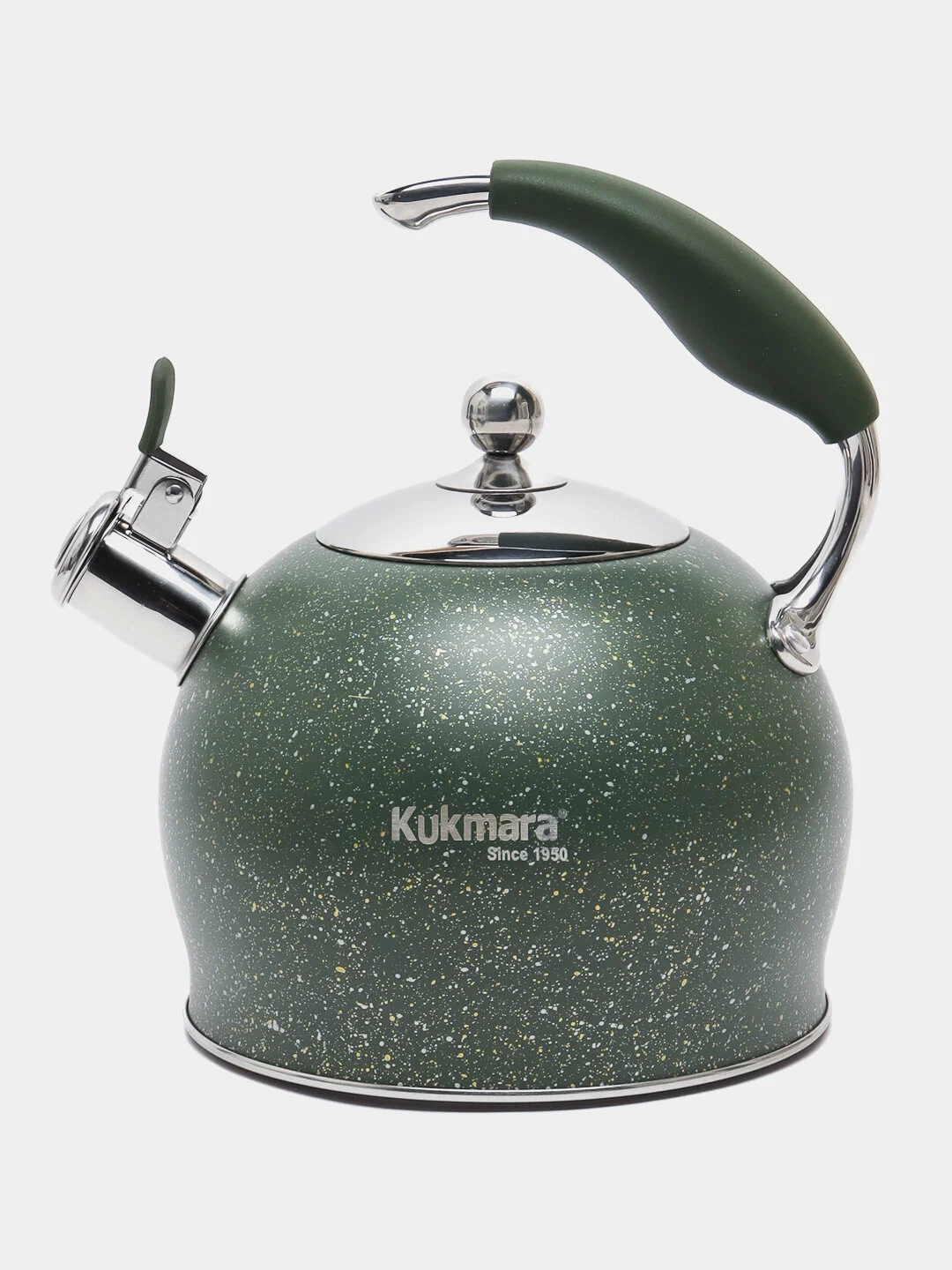 Чайник Kukmara из нержавеющей стали 3 л, со свистком, с силиконовой ручкой (ч-03) купить