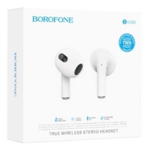 Беспроводные наушники Borofone BW09 белые рассрочка