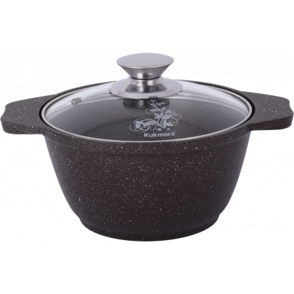 Кастрюля Kukmara 1 л линия Мраморная (Тёмный мрамор, Кофейный мрамор) в Узбекистане