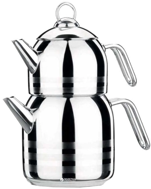 Korkmaz Astra набор чайников двухъярусный 2 л A098 - фото №2 Korkmaz Astra набор чайников двухъярусный 2 л A098 купить