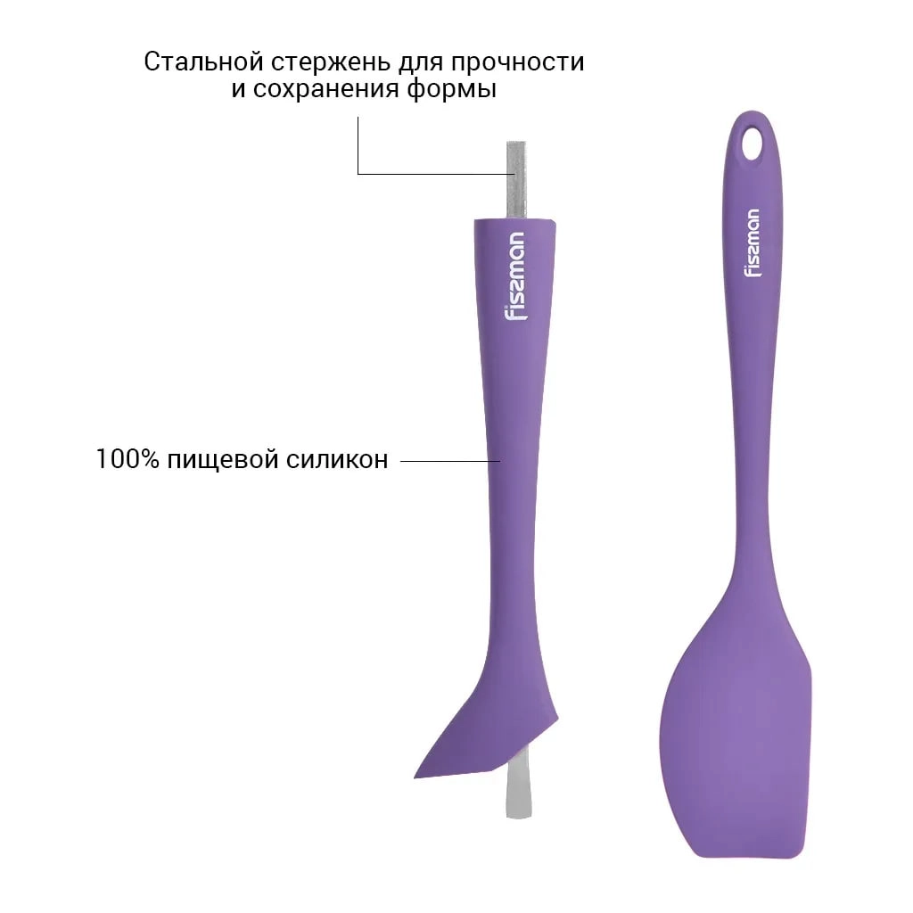 Лопатка с прорезями силиконовая Fissman Twins 27,5 см купить