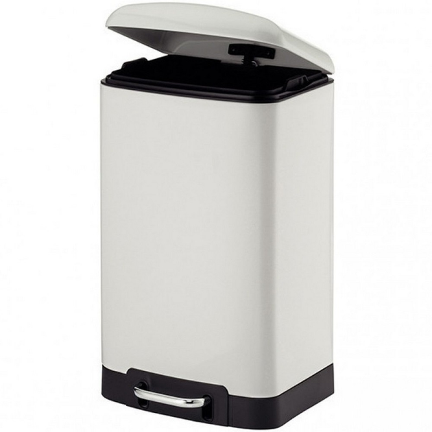 Ведро для мусора с педалью KELA Davino, белое, 12 л недорого