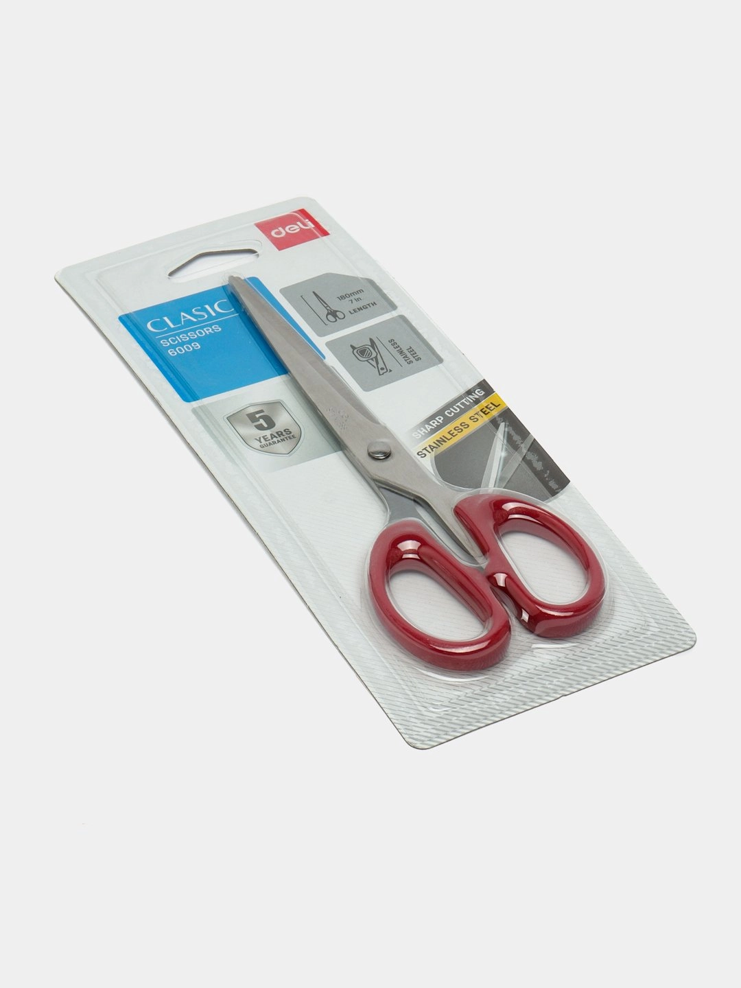 Deli 180 mm kanselyariya qaychisi (Burgundy) arzon