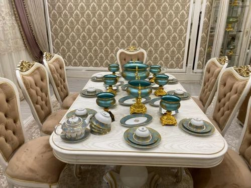 Набор фруктовниц и конфетниц QUEEN 12 предметов (blue, black, red, gold) доставка