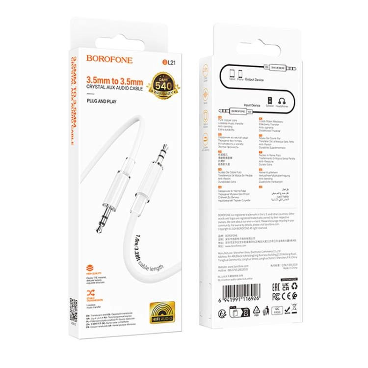 Borofone BL21 AUX 3,5 mm AUX kabeli arzon