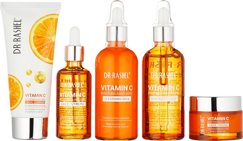 vitamin c brightening & anti-aging skin care series 5dona terini parvarish qilish seriyasi arzon