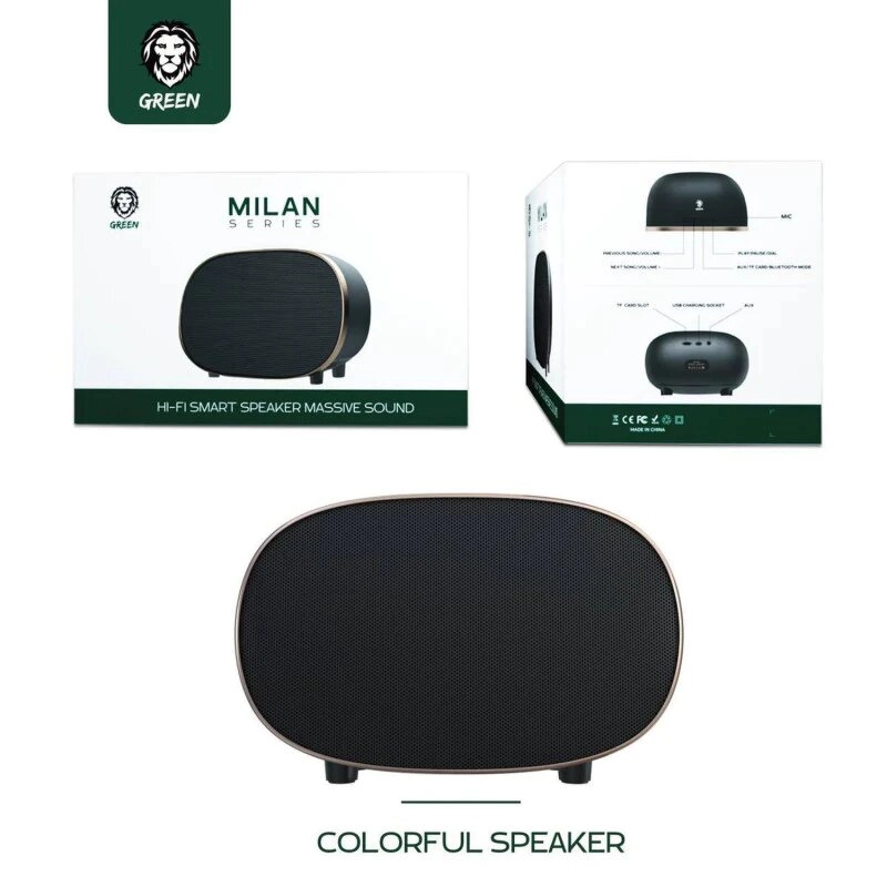 Simsiz bluetooth dinamik Green Lion Milan HiFi Smart qora arzon