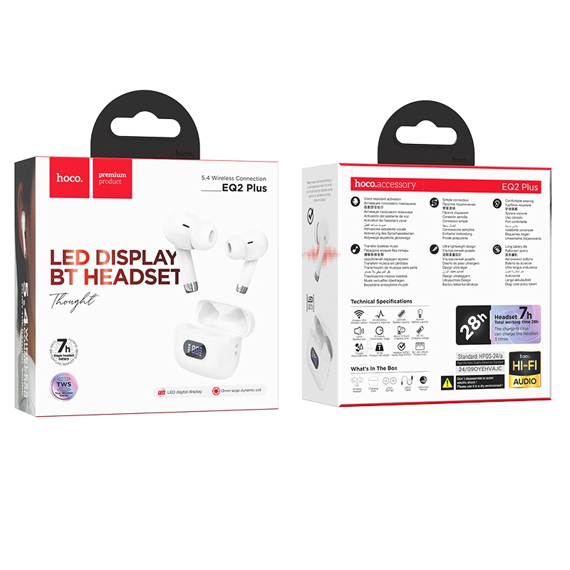 Беспроводные наушники Hoco EQ2 Plus белые недорого