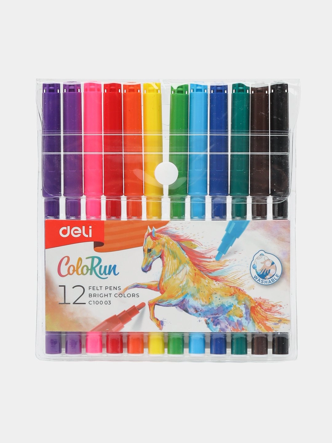 Фломастеры Deli "Color Run" 12 цветов купить