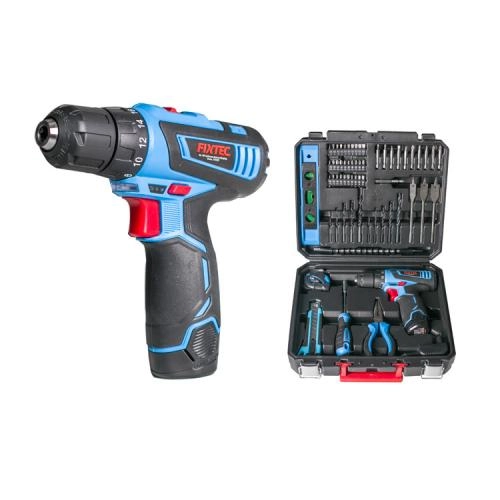 Аккумуляторная дрель-шуруповерт Fixtec FCD120K60 с набором купить