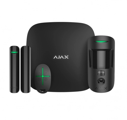 Стартовый комплект охранной сигнализации с фотоверификацией тревог Ajax StarterKit Cam black купить