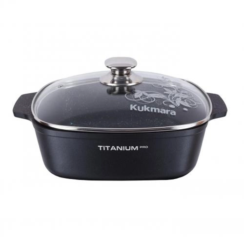 Kukmara "Titanium Pro" kvadrat kastryul-qo‘rasi, 4 l (Black, Green) sotib olish
