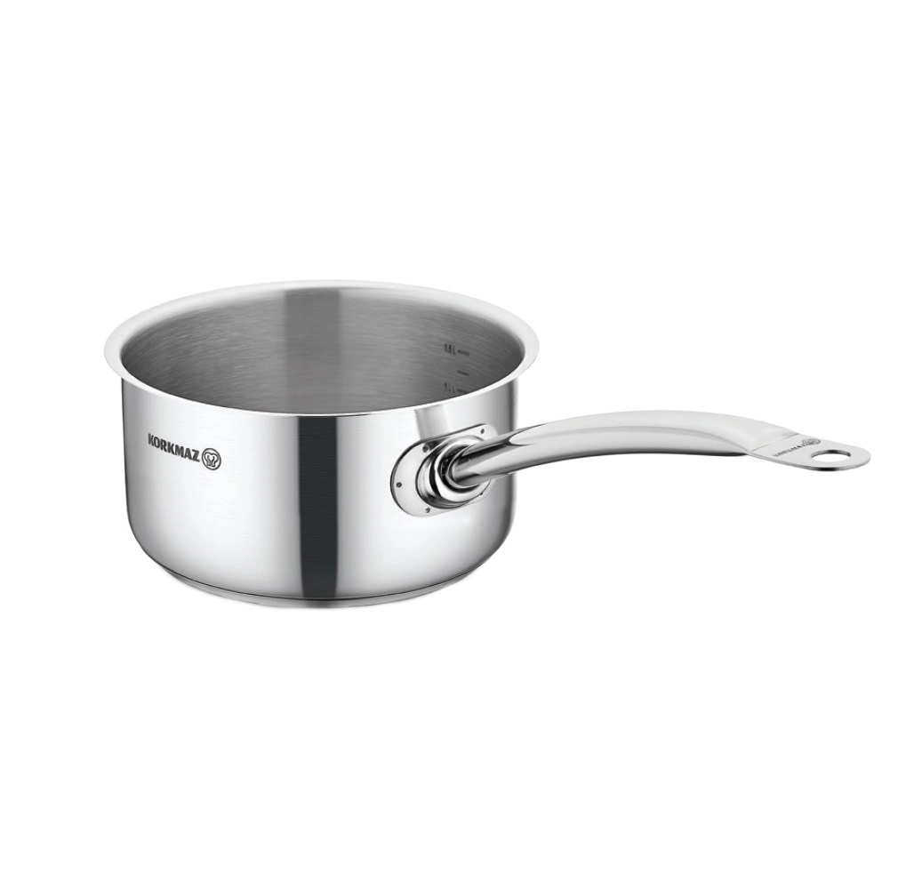 Кастрюля-соусник Korkmaz Proline 16 см 2 л, нержавеющая сталь, многослойное капсульное дно (A2705) , Silver купить
