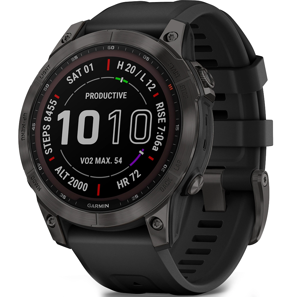 Смарт часы Garmin Fenix 7 Sapphire Solar Titanium Black купить