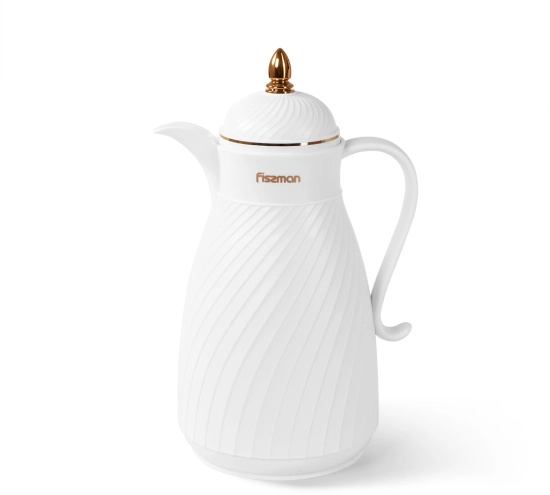 Термокувшин Fissman 1000 мл Белый (пластиковый корпус со стеклянной колбой) купить