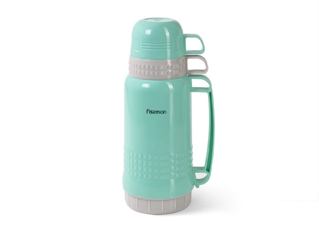 Термоc Fissman 1000 мл Аквамарин (пластиковый корпус со стеклянной колбой) купить