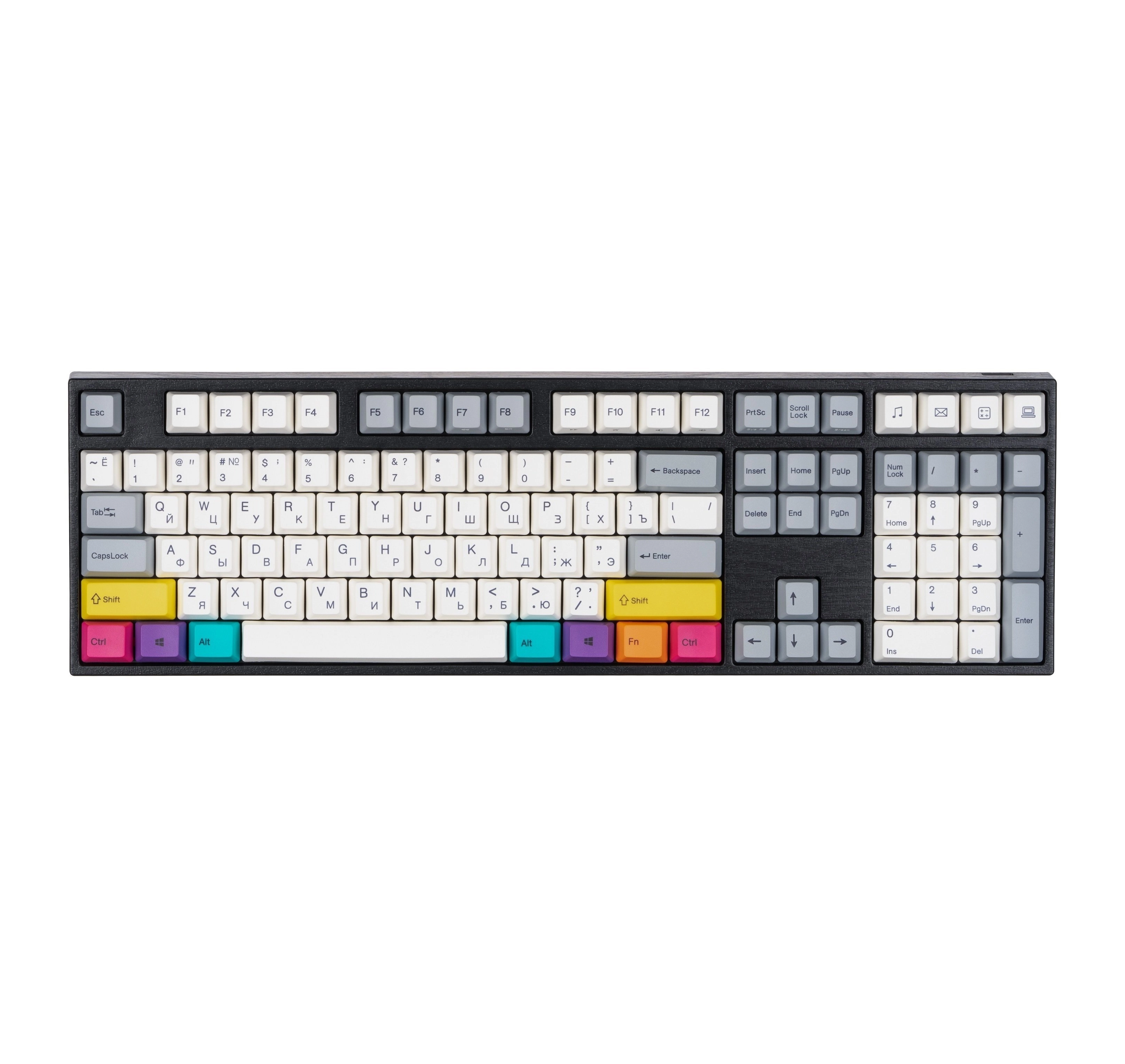 Varmilo VA108M CMYK, Cherry MX Brown klaviaturasi - rasm №2 Varmilo VA108M CMYK, Cherry MX Brown klaviaturasi sotib olish
