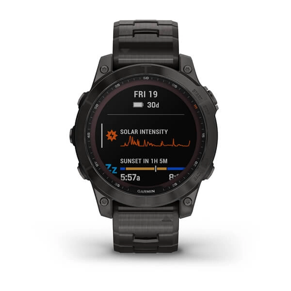 Смарт часы Garmin FENIX 7 Sapphire Solar Edition Carbon Grey DLC Titanium with Carbon Grey DLC Vented Titanium Band купить