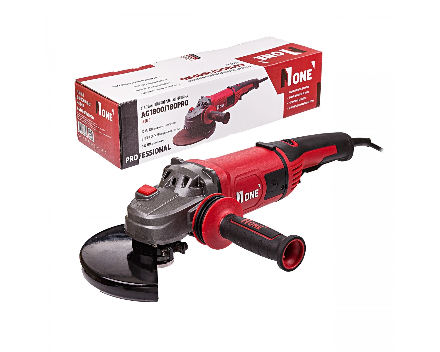 Угловая шлифмашина NUMBER ONE AG1800/180-PRO недорого