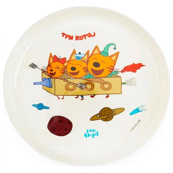 Детская тарелка Lalababy Три Кота 450 мл купить