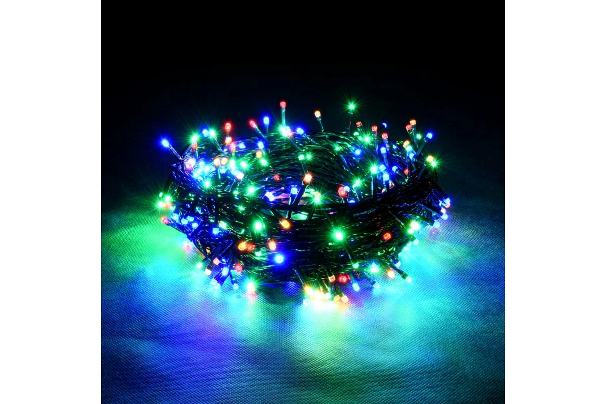 Гирлянда Vegas нить 100 разноцветных LED ламп 8 режимов купить