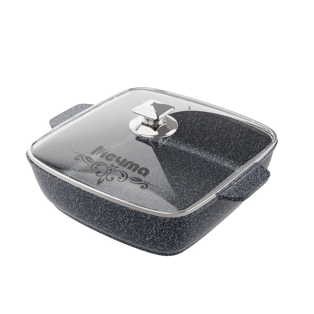 Qovurilgich kvadrat "orzu" granit qopqog'i 24 sm kulrang sotib olish