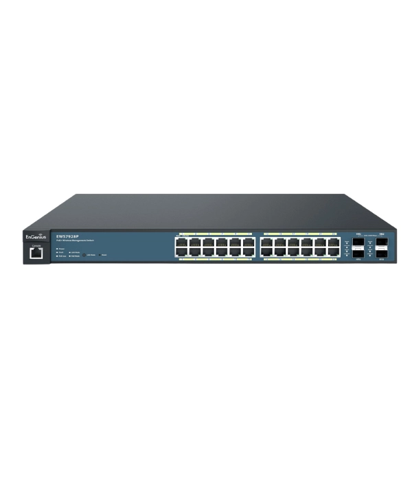 Коммутатор Engenius EWS7928P-FIT (Switch  24-port GbE PoE.af/at(+) 185W 4xSFP L2+ 19i) купить