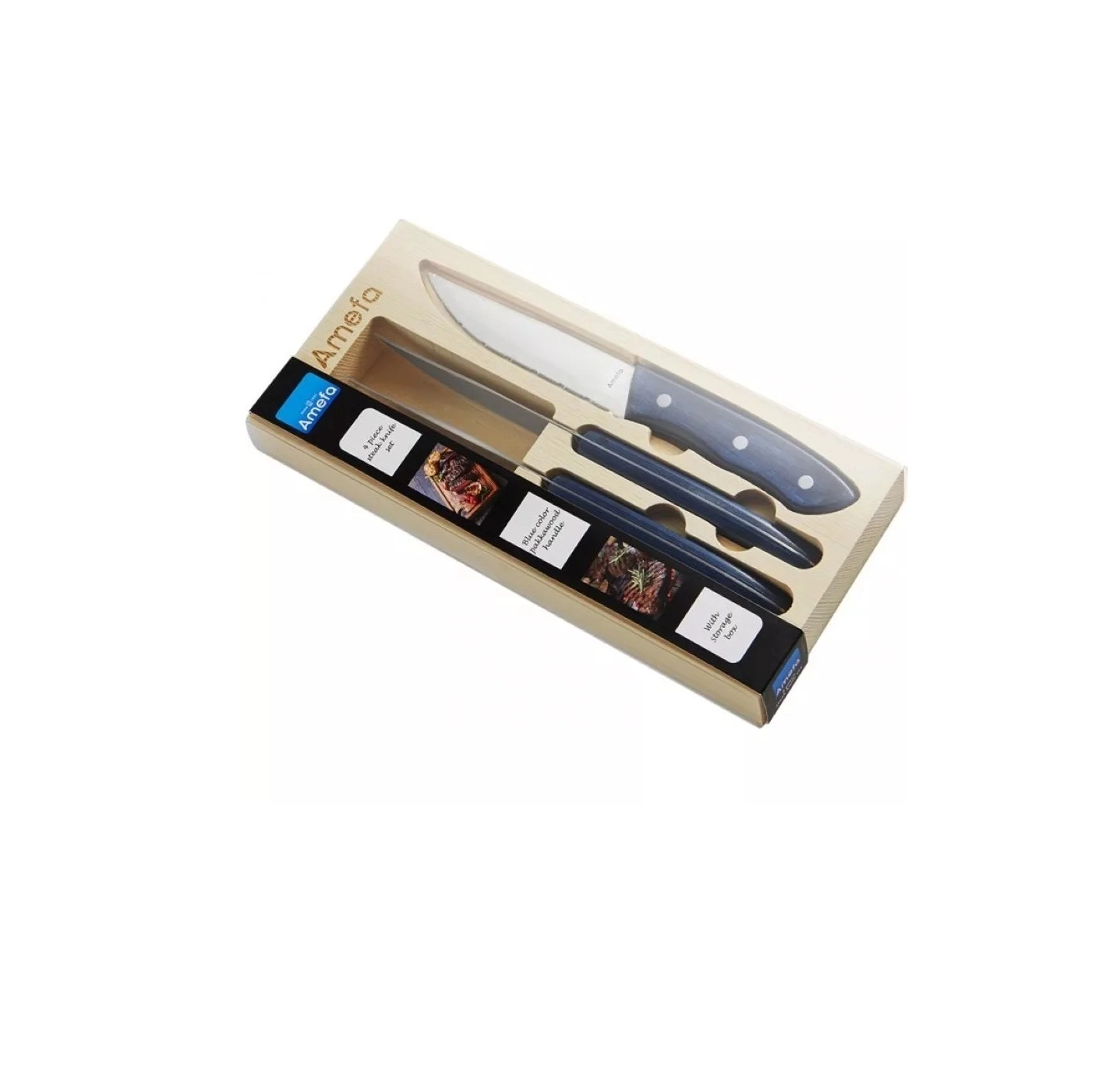 Набор Стейк-ножей Amefa Hercule XL Steak Set Blue 4, 4917BLWA07SK8 недорого