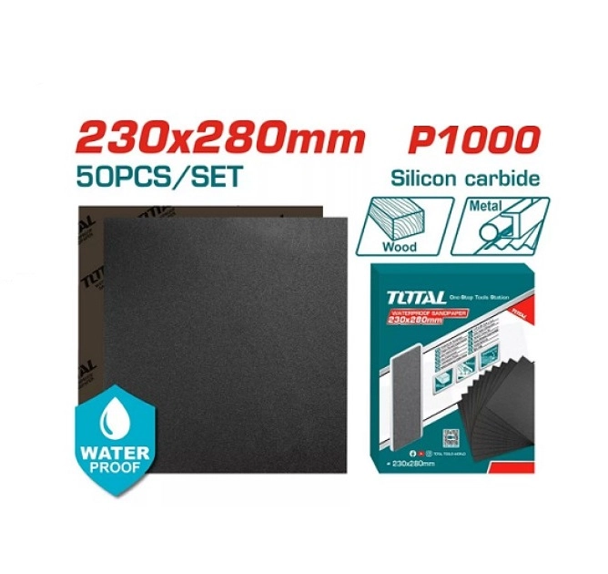 Набор водостойкой наждачной бумаги TOTAL 230x280 мм TAC100016 купить