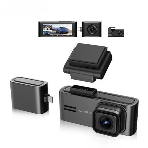 LINGDU Dash Cam C34 3 Channels 4K videoregistratori , Black O'zbekistonda