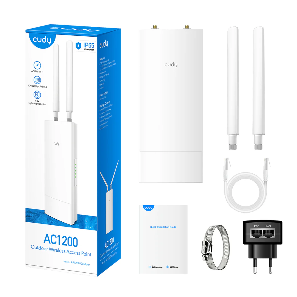 Wi-Fi Tashqi foydalanish uchun Cudy AP1200 Outdoor - rasm №7 Wi-Fi Tashqi foydalanish uchun Cudy AP1200 Outdoor narxi