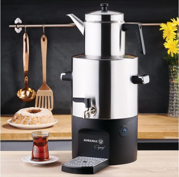 Korkmaz Caysef Inox/Satin elektr samovari A844 narxi