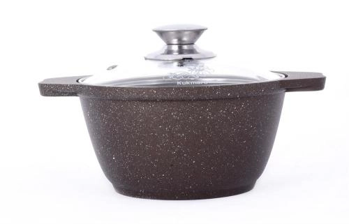 Кастрюля Kukmara 1 л линия Мраморная (Тёмный мрамор, Кофейный мрамор) онлайн
