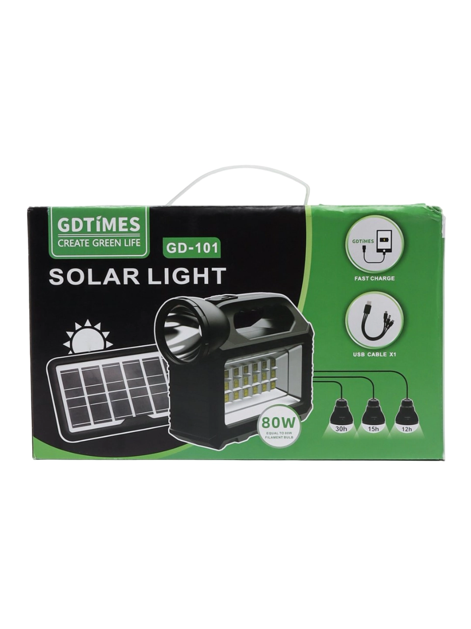 Фонарь-Лампа зарядная станция / 3 лампы / солнечная панель SOLAR LIGHT GD-101 Black купить
