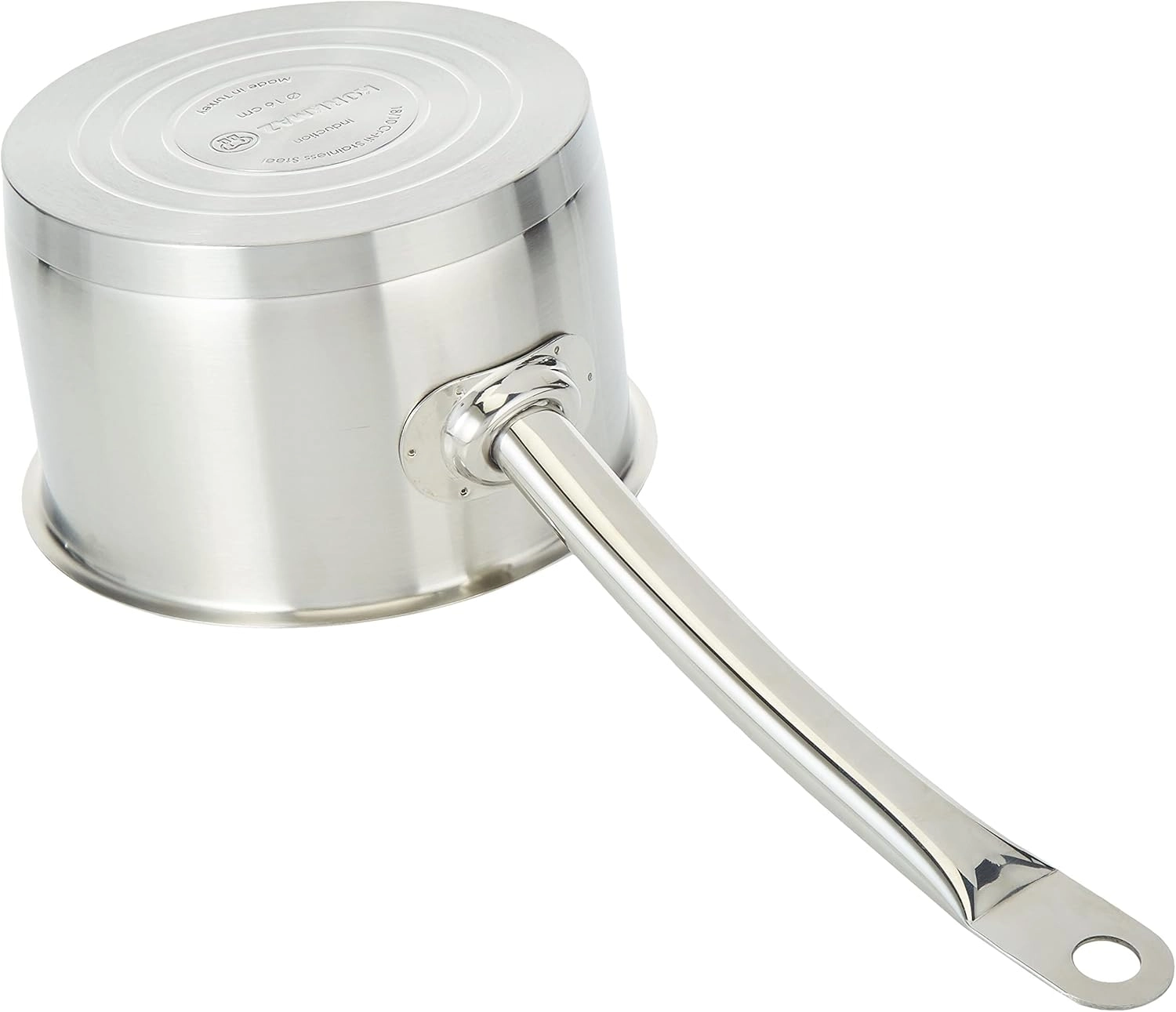 Korkmaz Proline 16 sm 2 l, zanglamaydigan po&lsquo;lat, ko&lsquo;p qatlamli kapsulali taglik, sous tovasi (A1157) , Silver onlayn