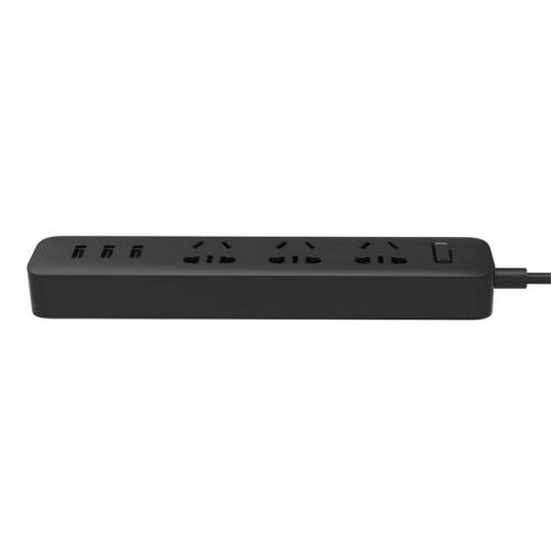 Удлинитель Xiaomi Mi Power Strip 3 (3 розетки, 1.8 м, 3 USB) Black недорого