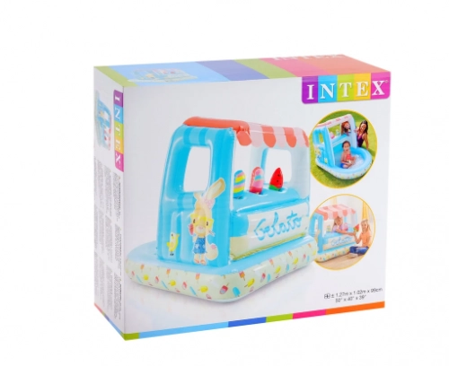 Игровой центр-домик "Мороженое" с бассейном Intex 48672 рассрочка