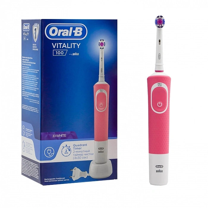Электрическая зубная щетка Oral-B 100 3D Розовый купить