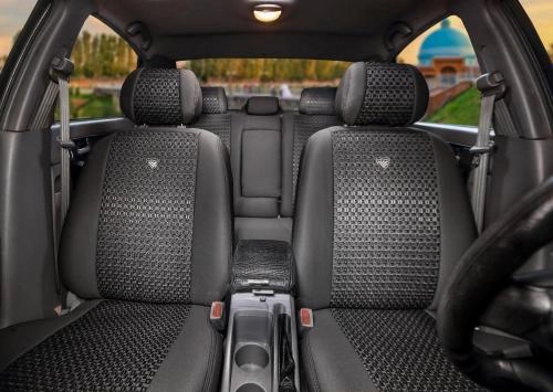 Авточехол Cardinar для Lacetti 1. Rio с экокожей, Черный в Узбекистане