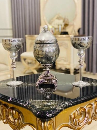 Набор фруктовниц и конфетниц от KIBELE (серо-золотистый, 12 предметов) - фото №4 Набор фруктовниц и конфетниц от KIBELE (серо-золотистый, 12 предметов) в Узбекистане
