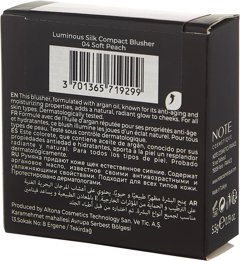NOTE LUMINOUS SILK rumyanasi O'zbekistonda