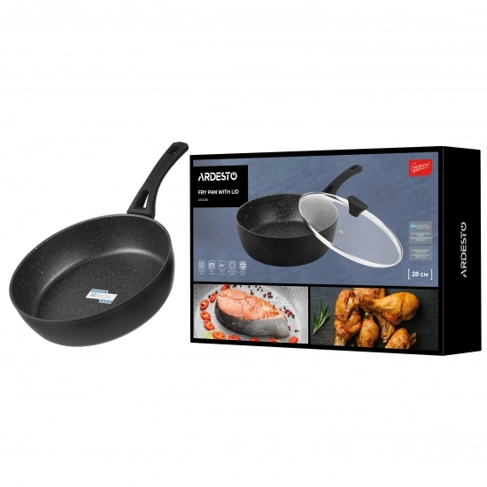 Сковорода глубокая с крышкой Ardesto Gemini Livorno, 28 см недорого