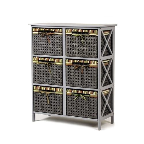 ЭТАЖЕРКА INTERO6 с 6 плетенными корзинами купить