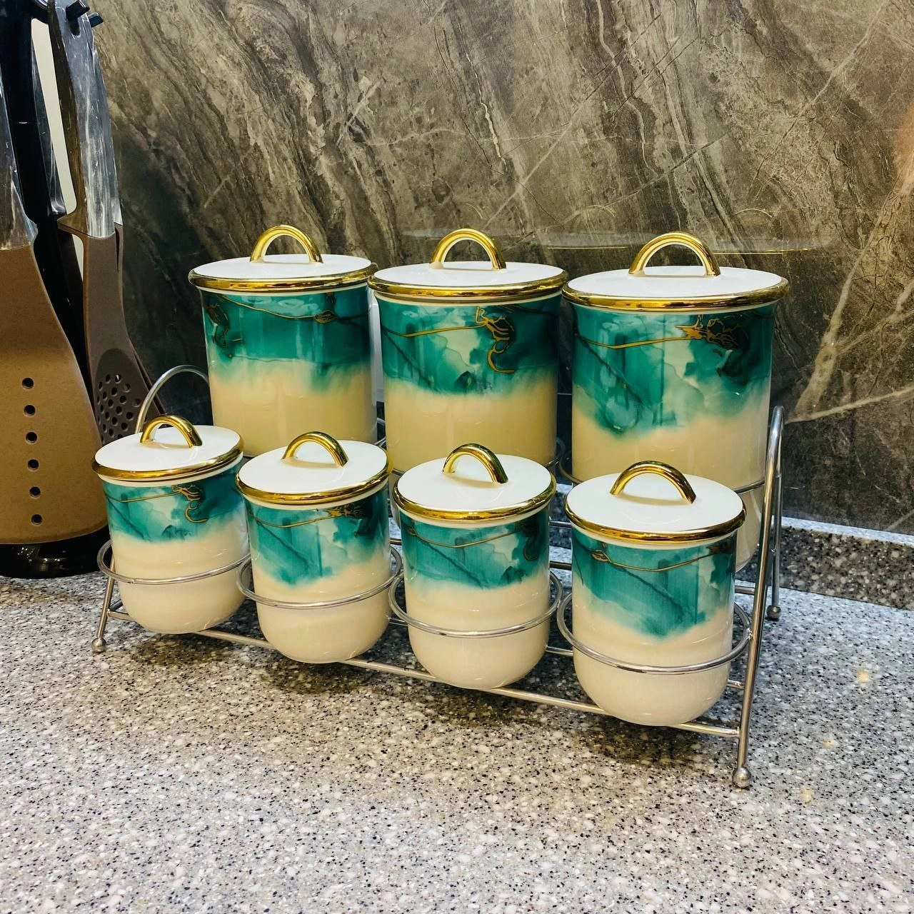 Стеклянная тара для специй Life Smile (800ml)(Blue) купить