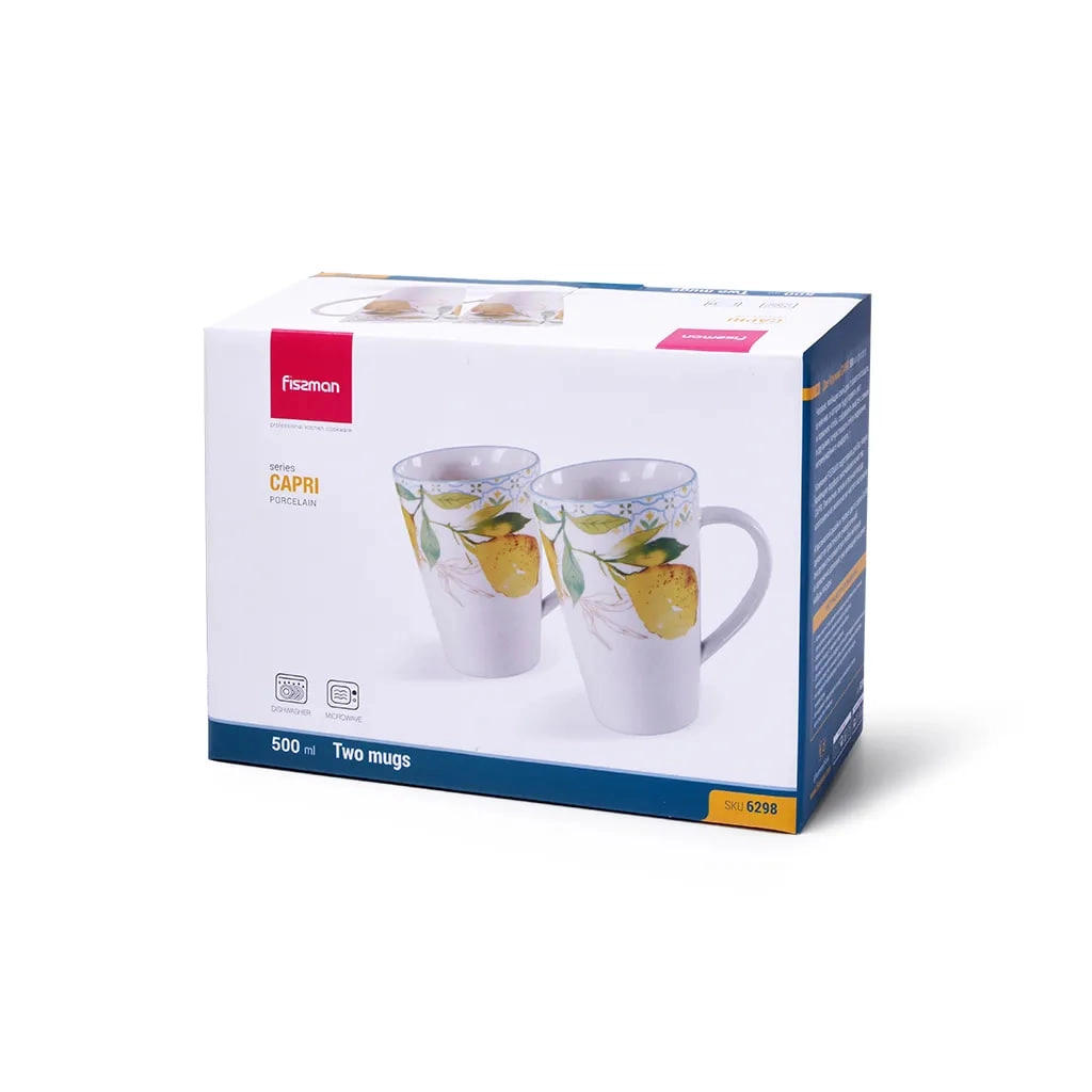 Fissman CAPRI 500  ml 2 dona (farfor)  krujkalar to'plami sotib olish