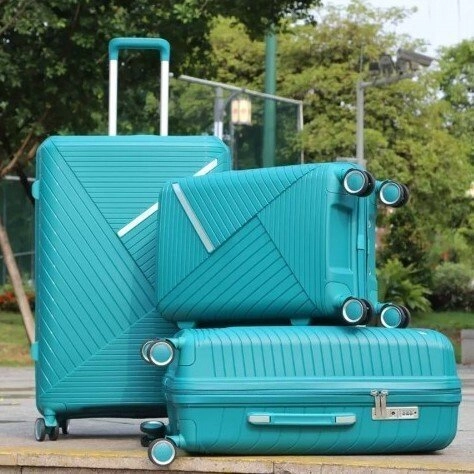 2E SIGMA (L+M+S) Aquamarine plastik chamadonlar to&lsquo;plami O'zbekistonda
