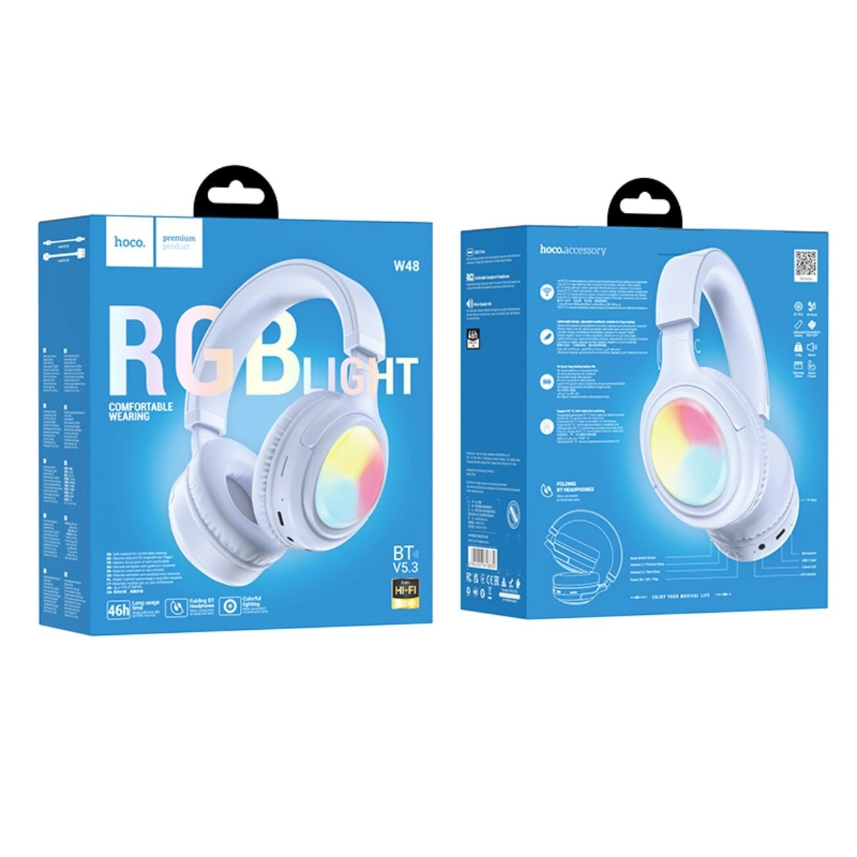 Беспроводные наушники Hoco W48 голубой в Узбекистане