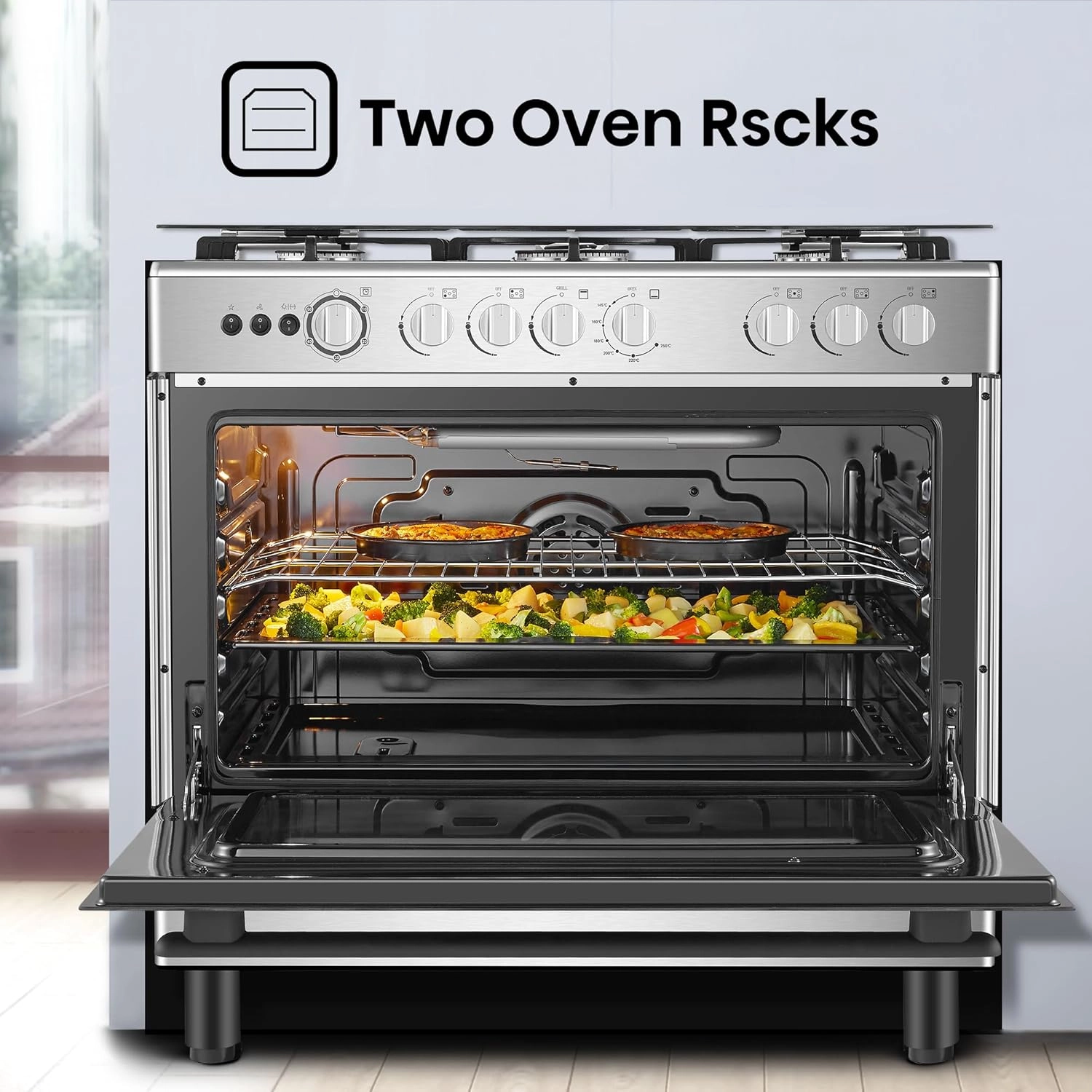 Gaz plita Hisense HFG90335RX bo'lib to'lash